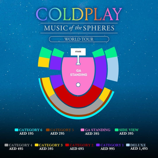 COLDPLAY 2025 - ABU DHABI MUSIC OF SPHERES - WORLD TOUR